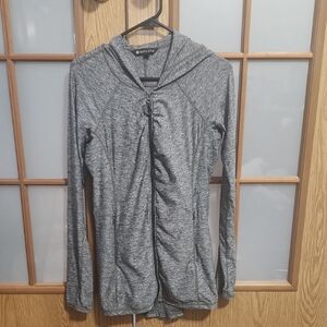 Athleta Heather Vitamin Sea Lightweight Hooded Zip Up Sweatshirt